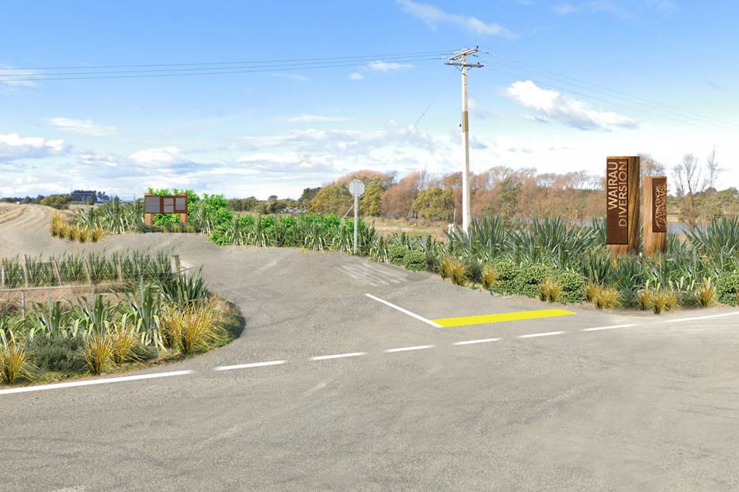 An artist impression of the new Wairau Diversion redevelopment.
