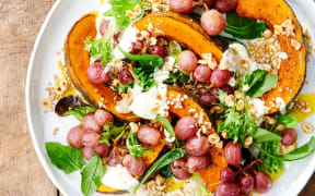 Roasted Pumpkin, Buckwheat and Herb Salad (gf) (v)