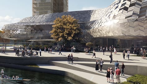 A concept image for the Convention Centre Precinct on CCDU's website.