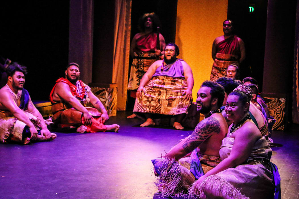 Entertainments for Duncan in Shakespeare's Macbeth - A Polynesian adaptation by "The Black Friars" South Auckland theatre group.