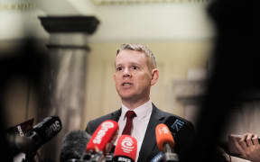 Labour leader Chris Hipkins, speaks to media after the final 2023 election count is announced.