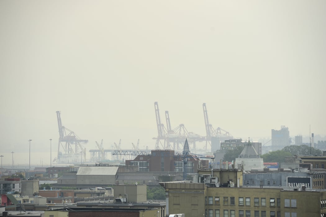 Downtown Vancouver is covered in a haze as forest fires rage