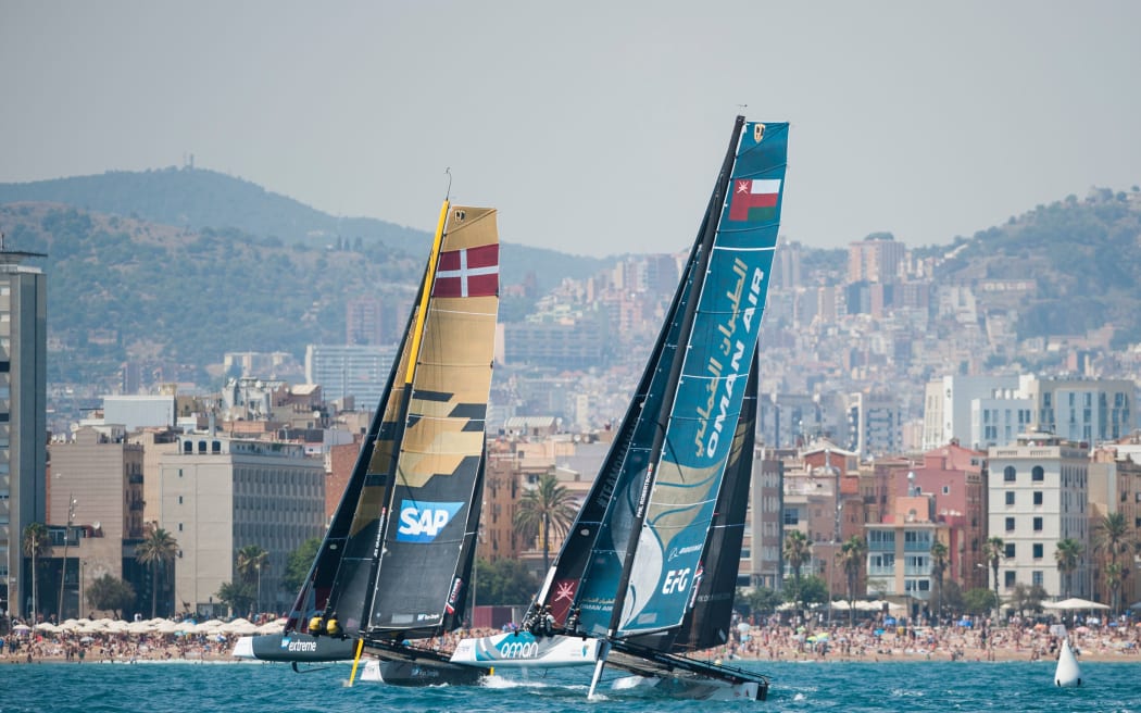 Extreme sailing off Barcelona in 2017.