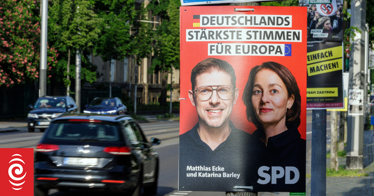 German politician attacked while putting up posters