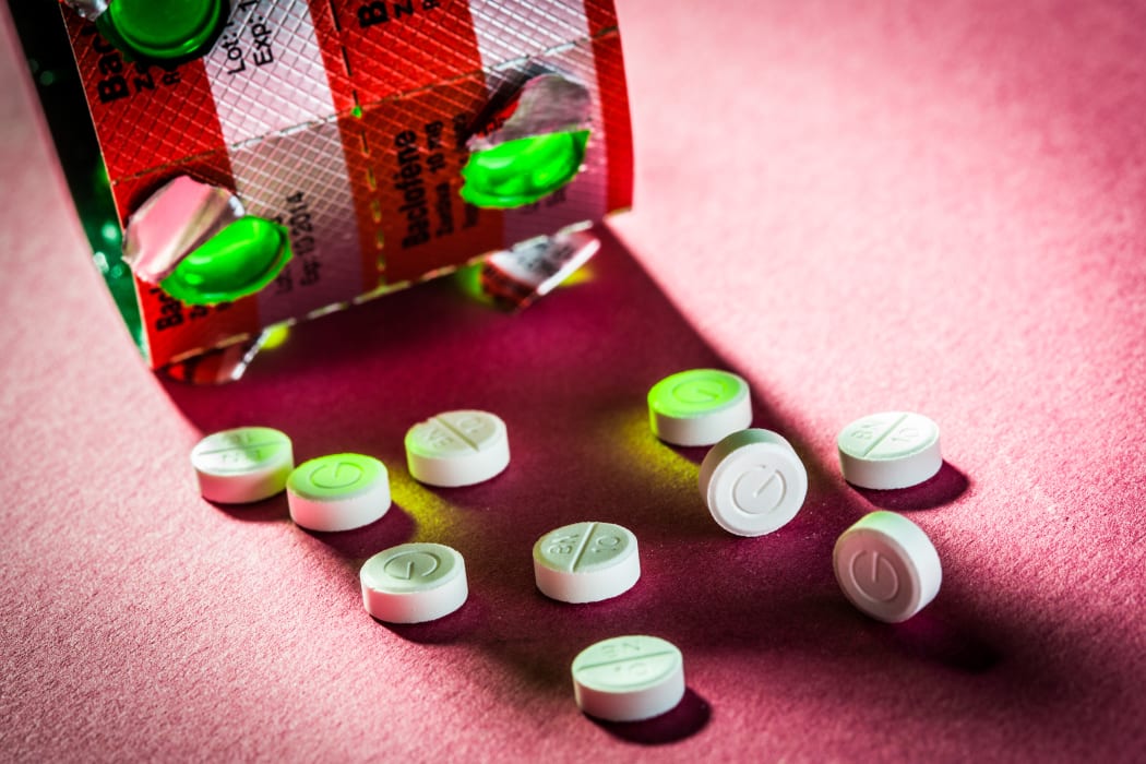 A file photo shows one version of muscle relaxant drug baclofen
