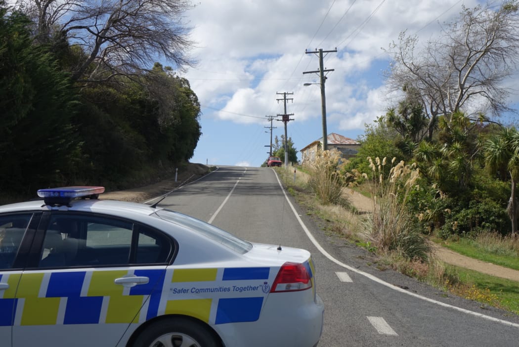 A police cordon remains in place in Seacliff, north of Dunedin.