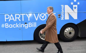 Bill English on the campaign trail in 2017.
