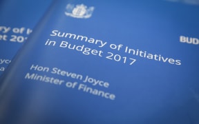 Finance Minister Steven Joyce at Printlink for the printing of the 2017 Budget.