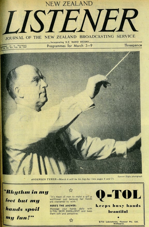 Conductor Andersen Tyrer in 'New Zealand Listener', 1947