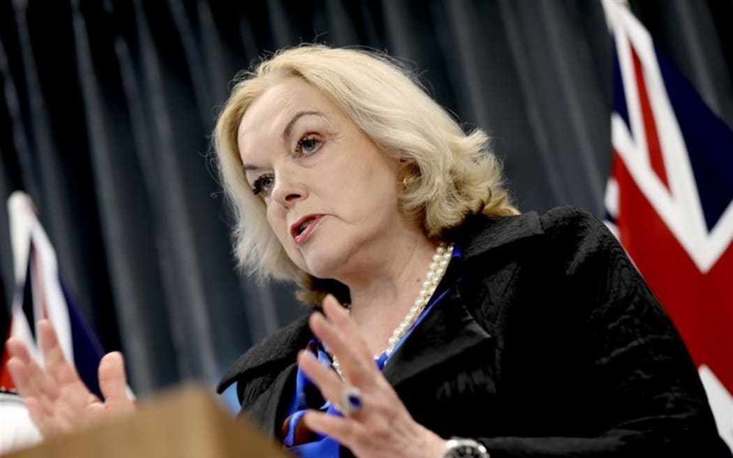 Defence Minister Judith Collins announces the findings of the Manawanui sinking report on Friday, 29 November 2024.