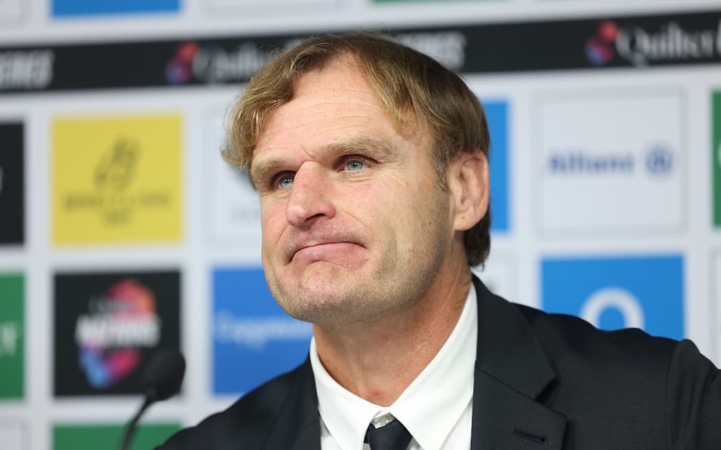 Scott Robertson after the All Blacks' loss to England at Twickenham, 2025.