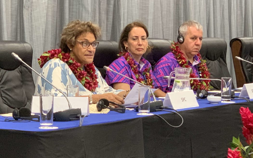 SPC's Deputy Director General Audrey Aumua gives the opening remarks at the 84th session of Committee on the Rights of the Child in Samoa.