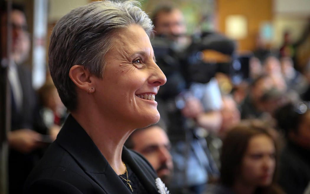 Laila Harre, leader of the Internet Party.
