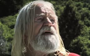 A screenshot of Bruce Allpress from the 2010 short film Frosty Man and the BMX Kid.