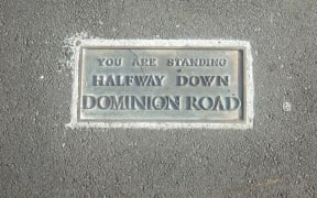 Halfway down Dominion Road plaque