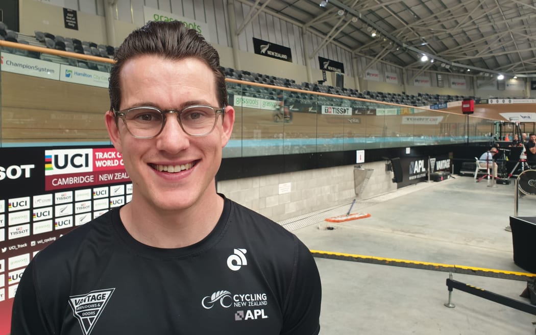 New Zealand track cyclist Sam Webster