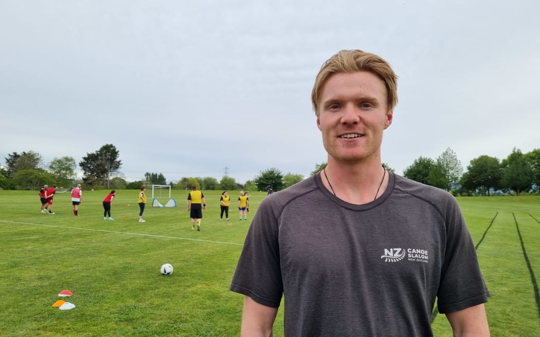 Nick Collier, who won gold at the under-23 kayak cross world championship this year.