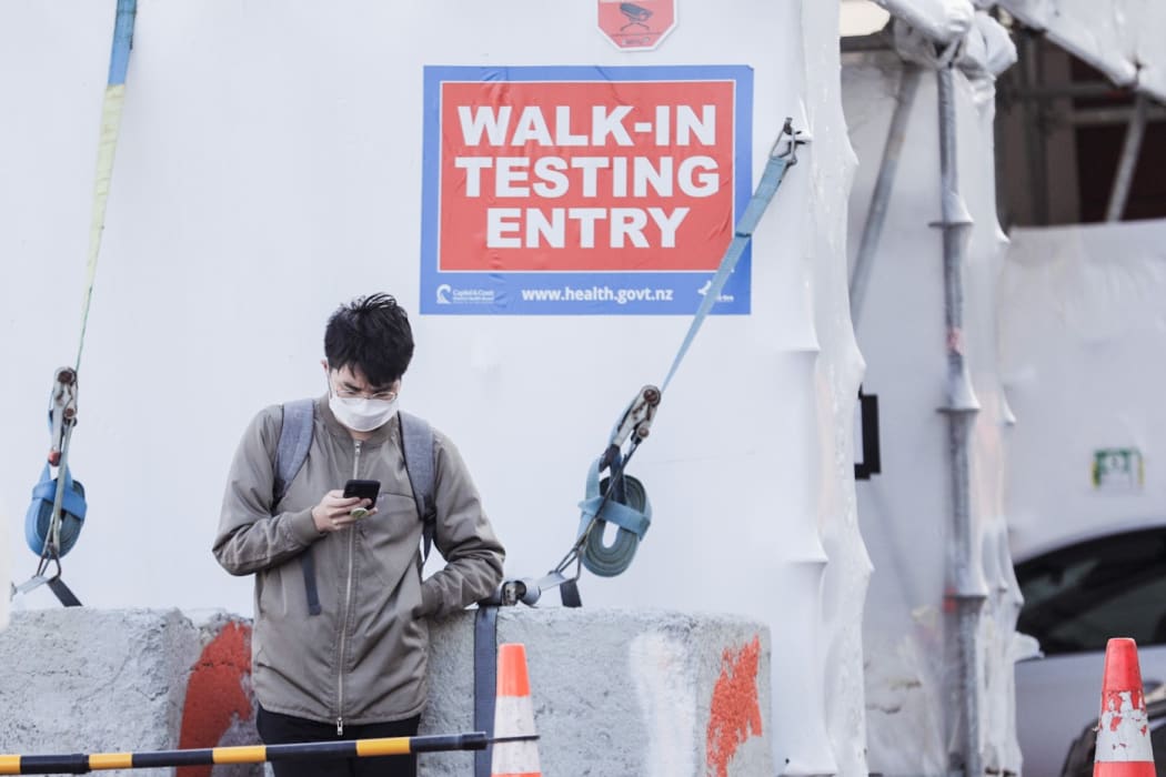 Wellington's Taranaki Street Covid-19 testing site on 24 June, 2021.