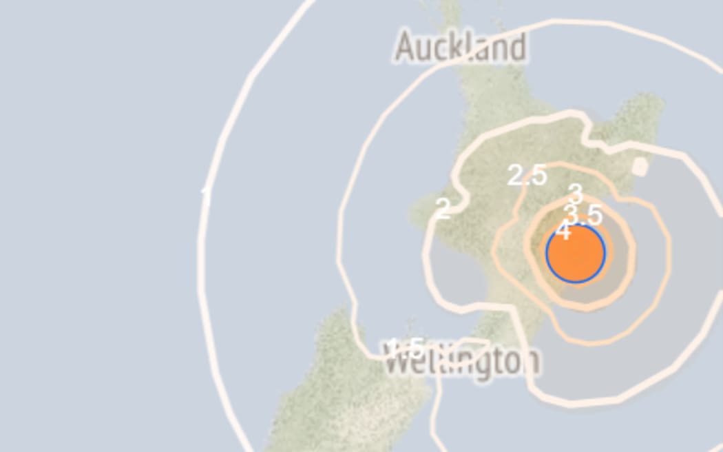 Earthquake near Hastings.