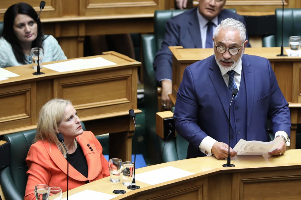 National MP Alfred Ngaro asks a Minister a question during Question Time.