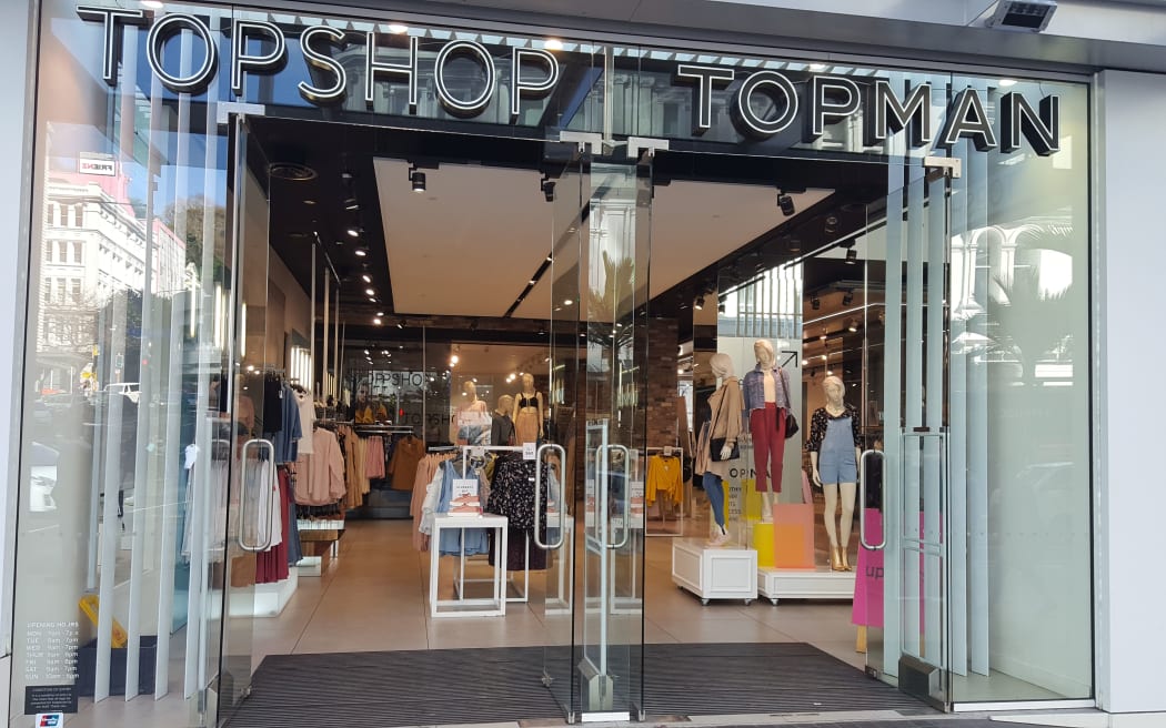 The entrance to the Top Shop store in central Auckland.