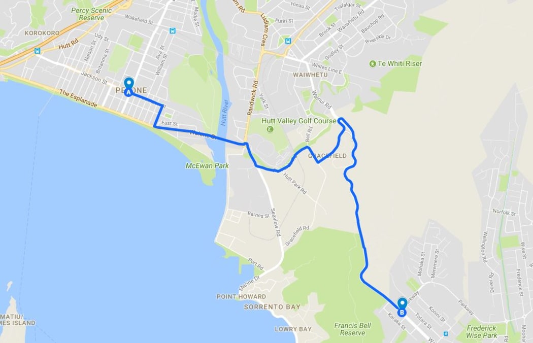 The caravan travelled about 8km, from Petone over Wainuiomata Hill Road to Wainuiomata