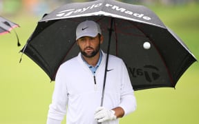 Scottie Scheffler during his second round of the PGA Championship at Valhalla Golf Club in Louisville, Kentucky.