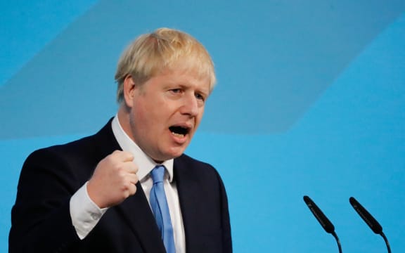 New Conservative Party leader and incoming prime minister Boris Johnson gives a speech at an event to announce the winner of the Conservative Party leadership contest in central London on July 23, 2019.