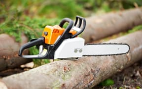 Lumberjack work tool petrol chainsaw