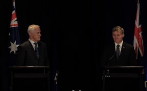 Australian Prime Minister Malcolm Turnbull  and NZ PM Bill English.