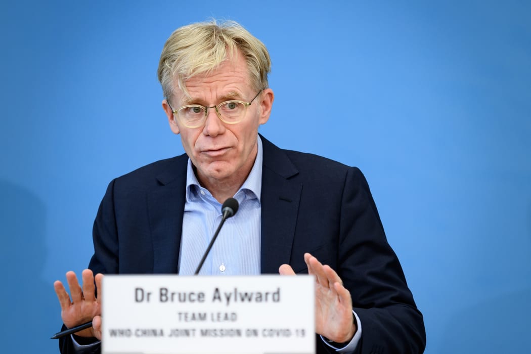 Team leader of the joint mission between World Health Organization (WHO) and China on COVID-19, Bruce Aylward gives a press conference at the WHO headquarters in Geneva 25 February 2020.