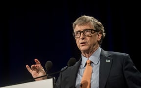 Bill Gates delivers a speech at the fundraising day at the Sixth World Fund Conference in Lyon, France, on October 10, 2019.