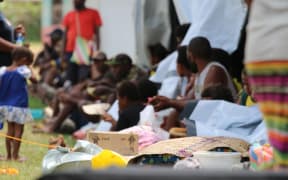 Prime real estate in evacuation camp central.