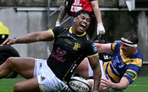 Julian Savea of Wellington celebrates a try  during the NPC Final - Wellington v Bay of Plenty at Sky Stadium, Wellington, New Zealand on Saturday 26 October 2024.                                                                    
Copyright photo: Masanori Udagawa /  www.photosport.nz