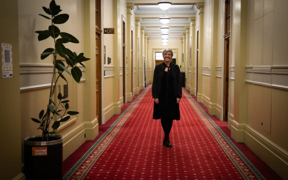 Green Party MP Jan Logie at Parliament, 15 June 2023