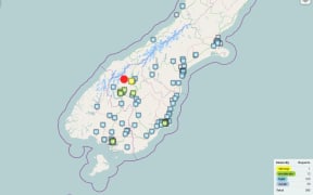 GeoNet's felt report map.