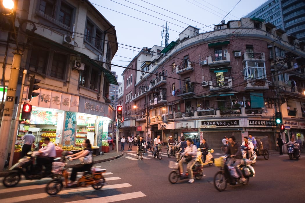 The streets of Shanghai at night