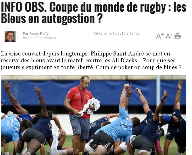A French media outlet asks in its headline: "is our team eating itself alive?"