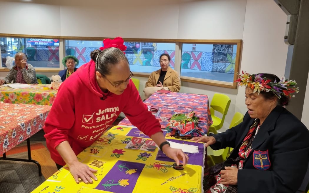 Labour Party candidate Jenny Salesa with Loine Louisa Tapaotama Lavakula, QSM.