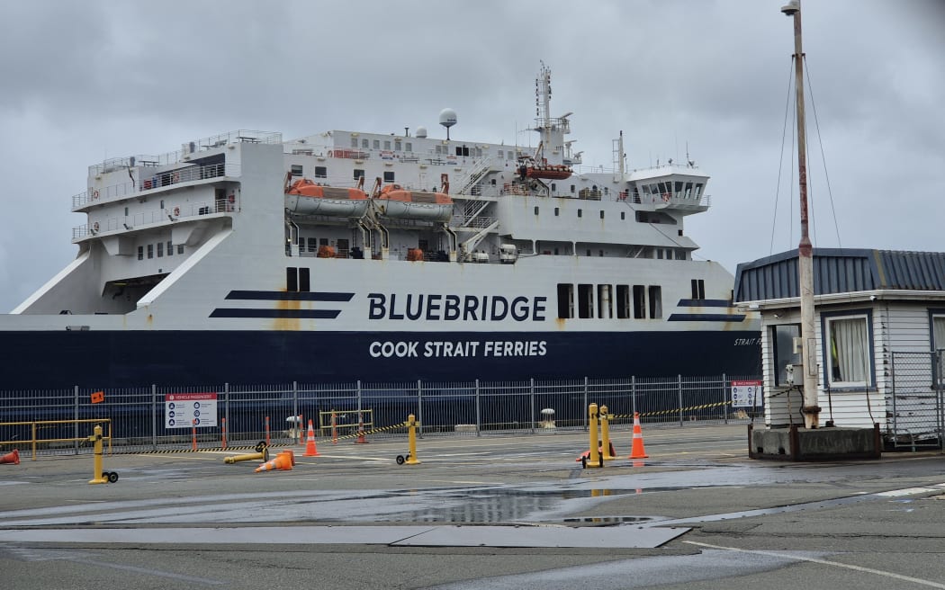 Bluebridge docked in Wellington.