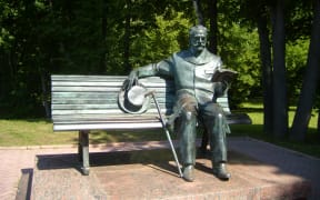 Statue of Tchaikovsky near his garden at Klin