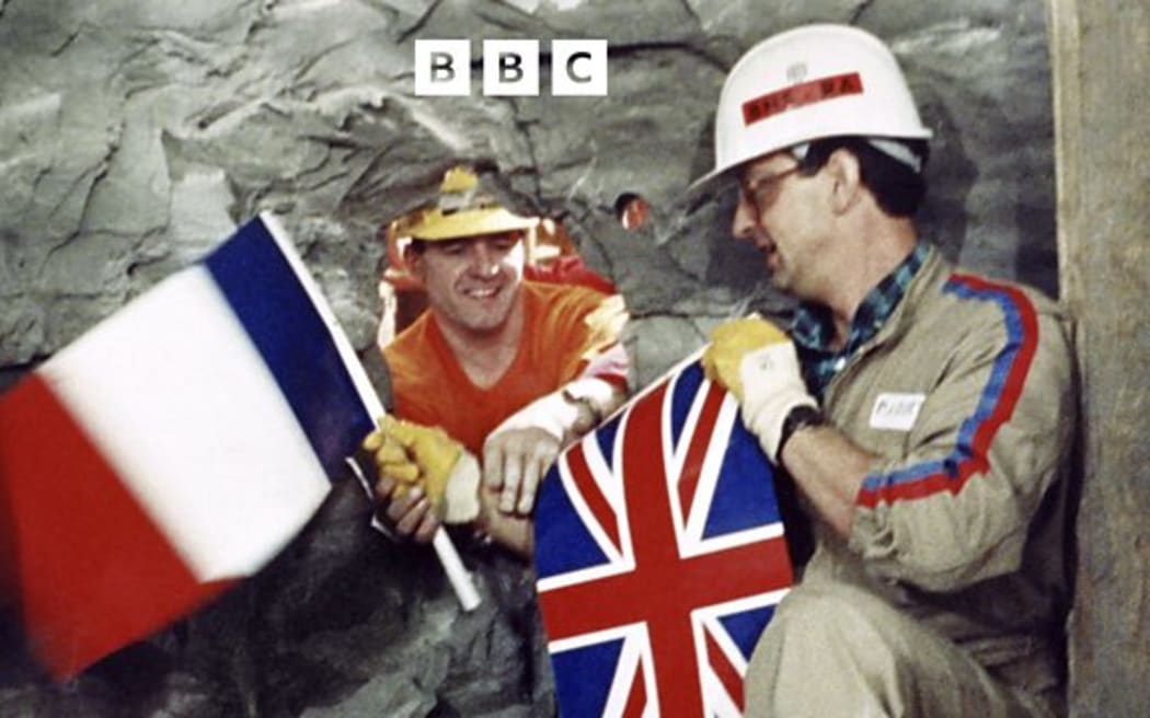 The moment of breakthrough Graham Fagg greets Frenchman Philippe Cozette