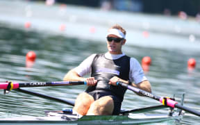 NZ rower Mahe Drysdale competing at the World Rowing Cup in Lucerne