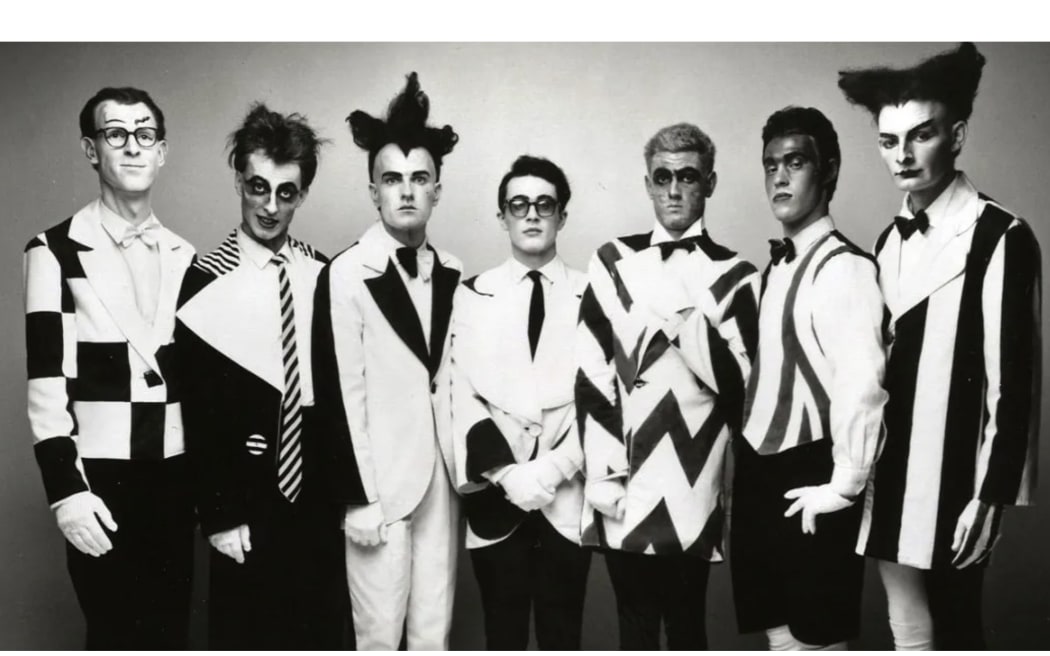 Split Enz in 1976 (Tim Finn is third from the left)
