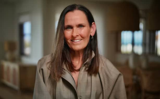 Amanda Green says she had "no idea" about CTE until her husband Paul died in 2022. (ABC News: Michael Lloyd)