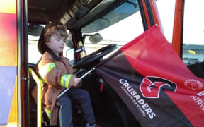 Nixyn Quilter at the fire station.
