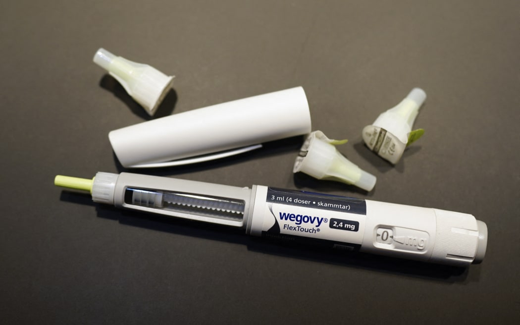 Oslo 20231108.
Novo Nordisk produces the drug Wegovy. Diabetes medicine and anti-obesity injections. Active ingredient: Semaglutide. Manufacturer: Novo Nordisk.
Photo: Lise Aaserud / NTB (Photo by LISE ASERUD / NTB via AFP)