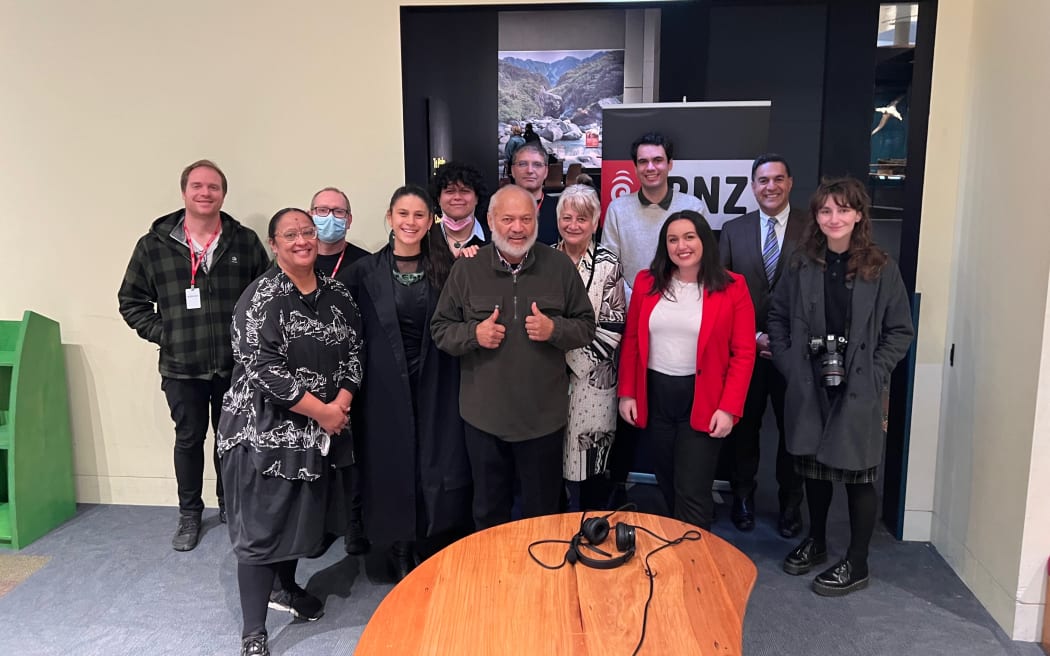 The team at RNZ celebrate Matariki in the studio.