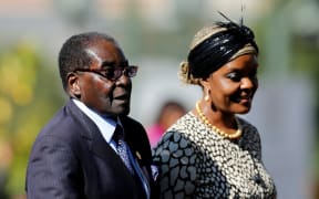 Zimbabwe President Robert Mugabe and his wife Grace.
