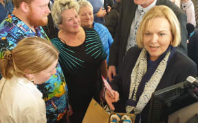 National Party leader Judith Collins on the campaign trail. 13/10/20